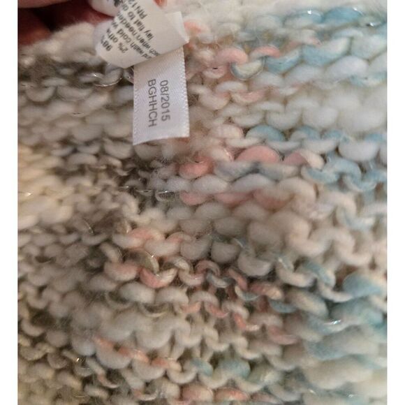 Aeropostale Knit Infinity Scarf Multicolor Pastel Stripes Soft Acrylic Blend - Picture 6 of 7